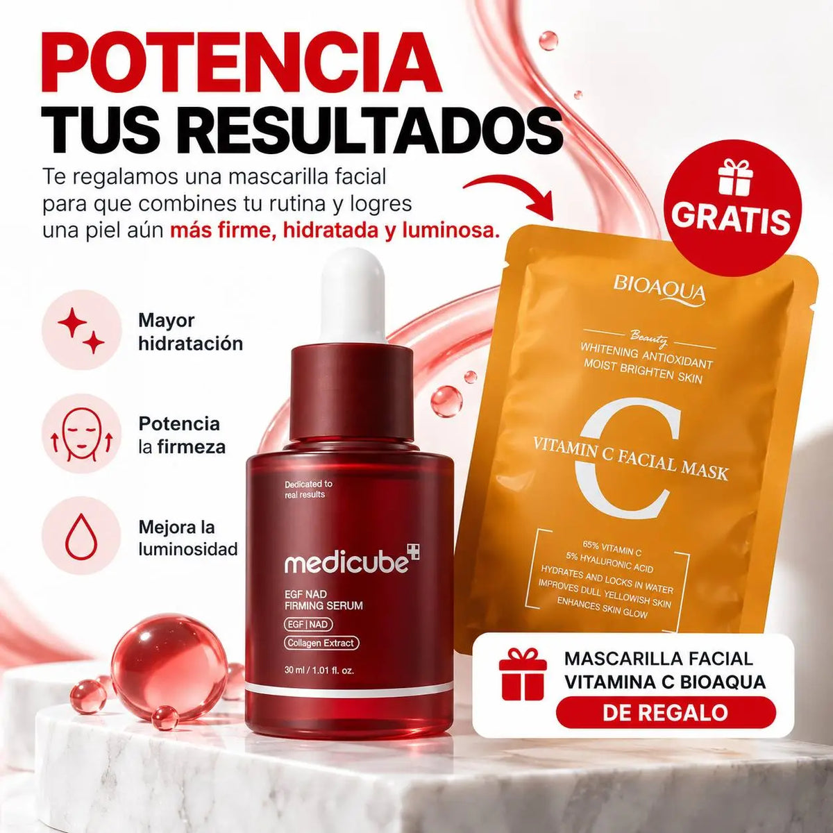 Sérum Medicube EGF NAD+ 30 ml + Mascarilla de Regalo